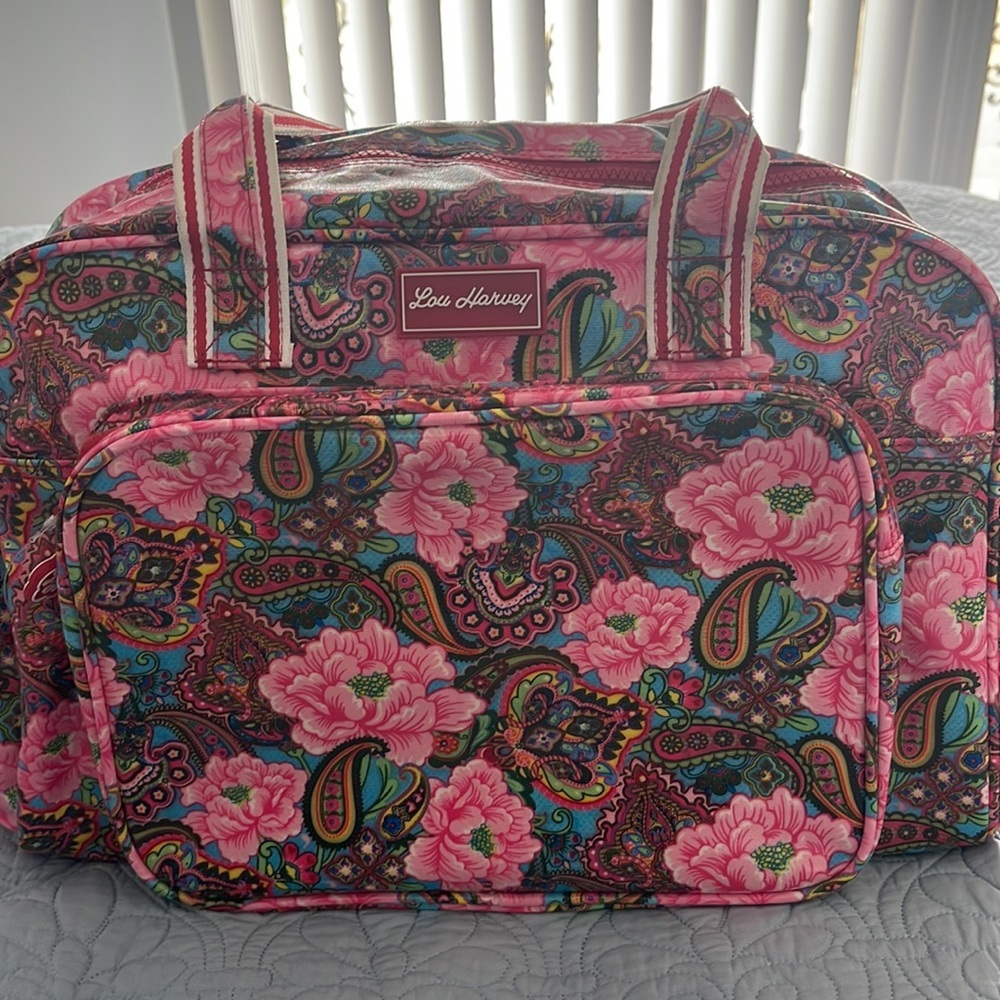 RARE Lou Harvey Large Floral Travel Bag NEW